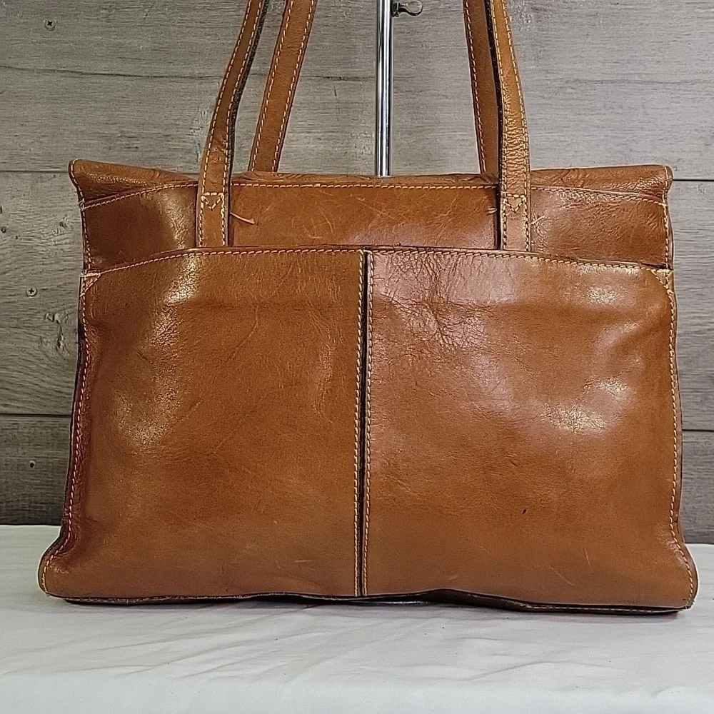 Patricia Nash Brown Tooled Leather Tote Bag
